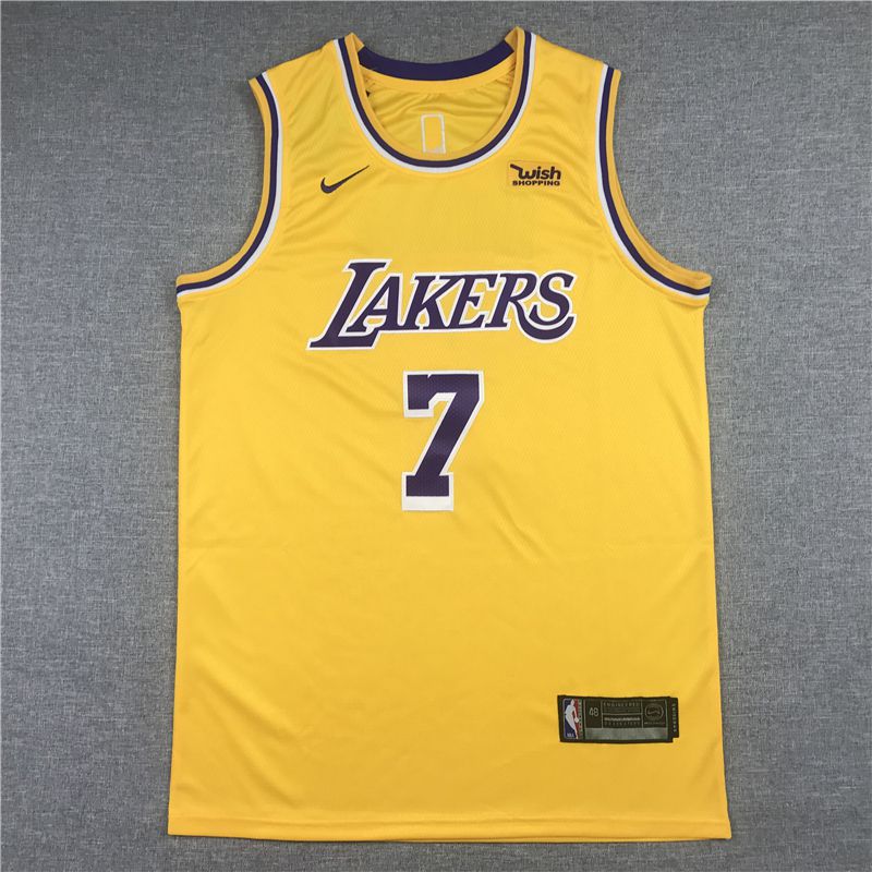 Men Los Angeles Lakers #7 Anthony Yellow Game Nike 2021 NBA Jersey